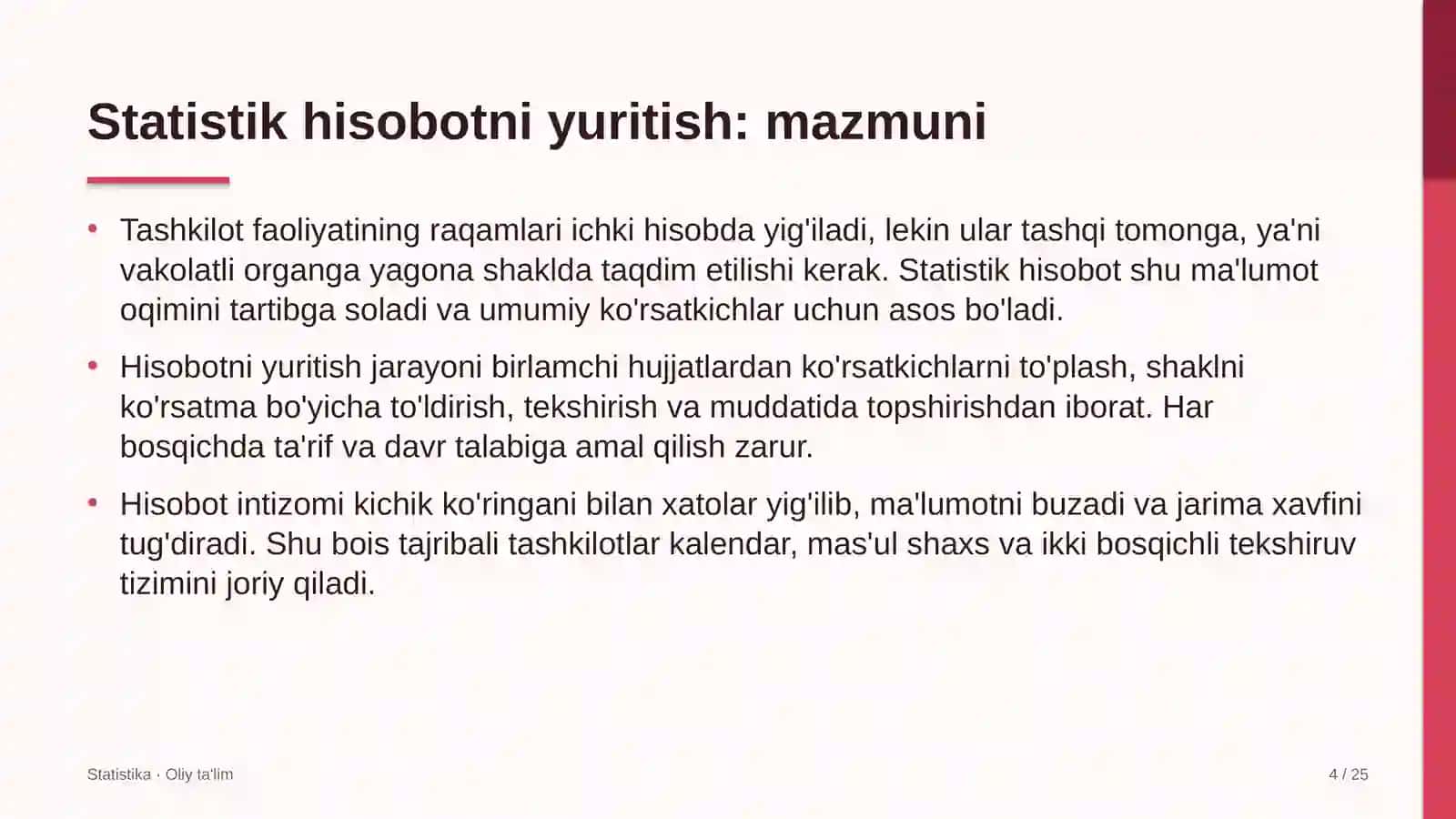 Buyumlar interneti sohasida statistik hisobotni yuritish 4