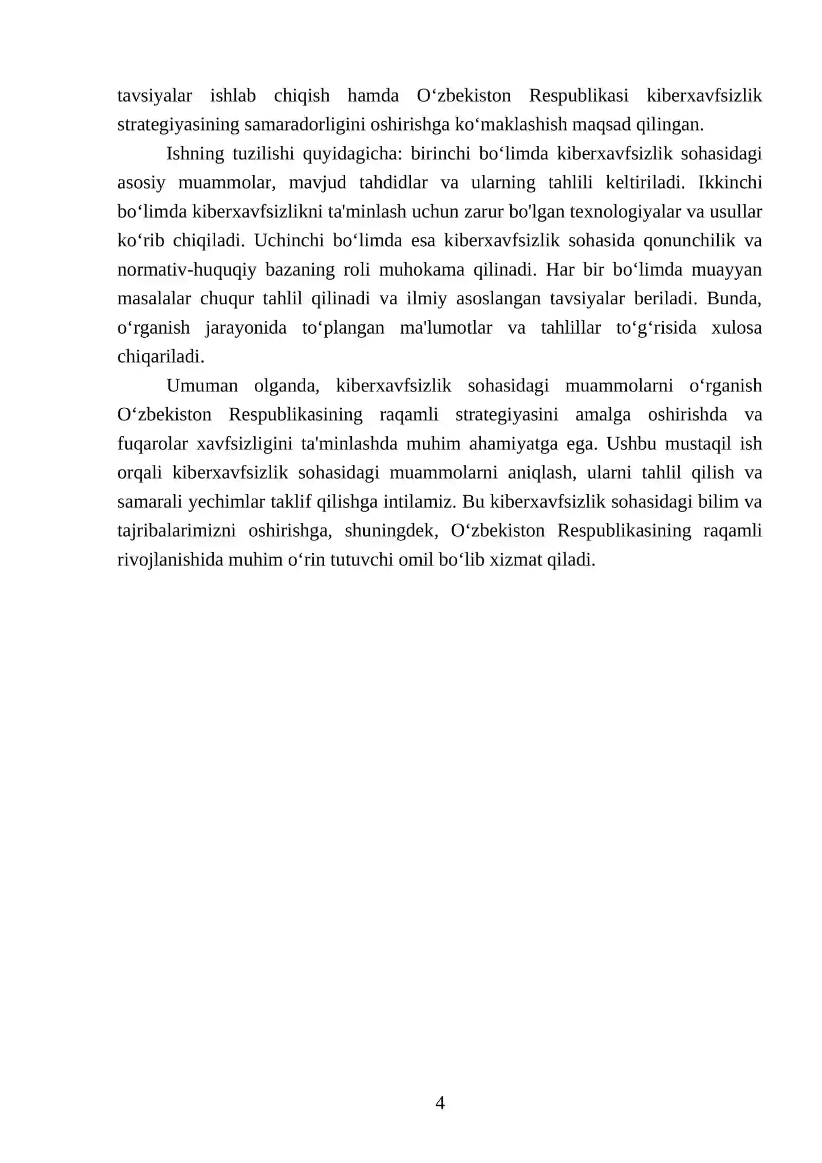 Muhammad al-Xorazmiy nomidagi Toshkent Axborot texnologiyalari universiteti Samarqand filiali mustaqil ish 4