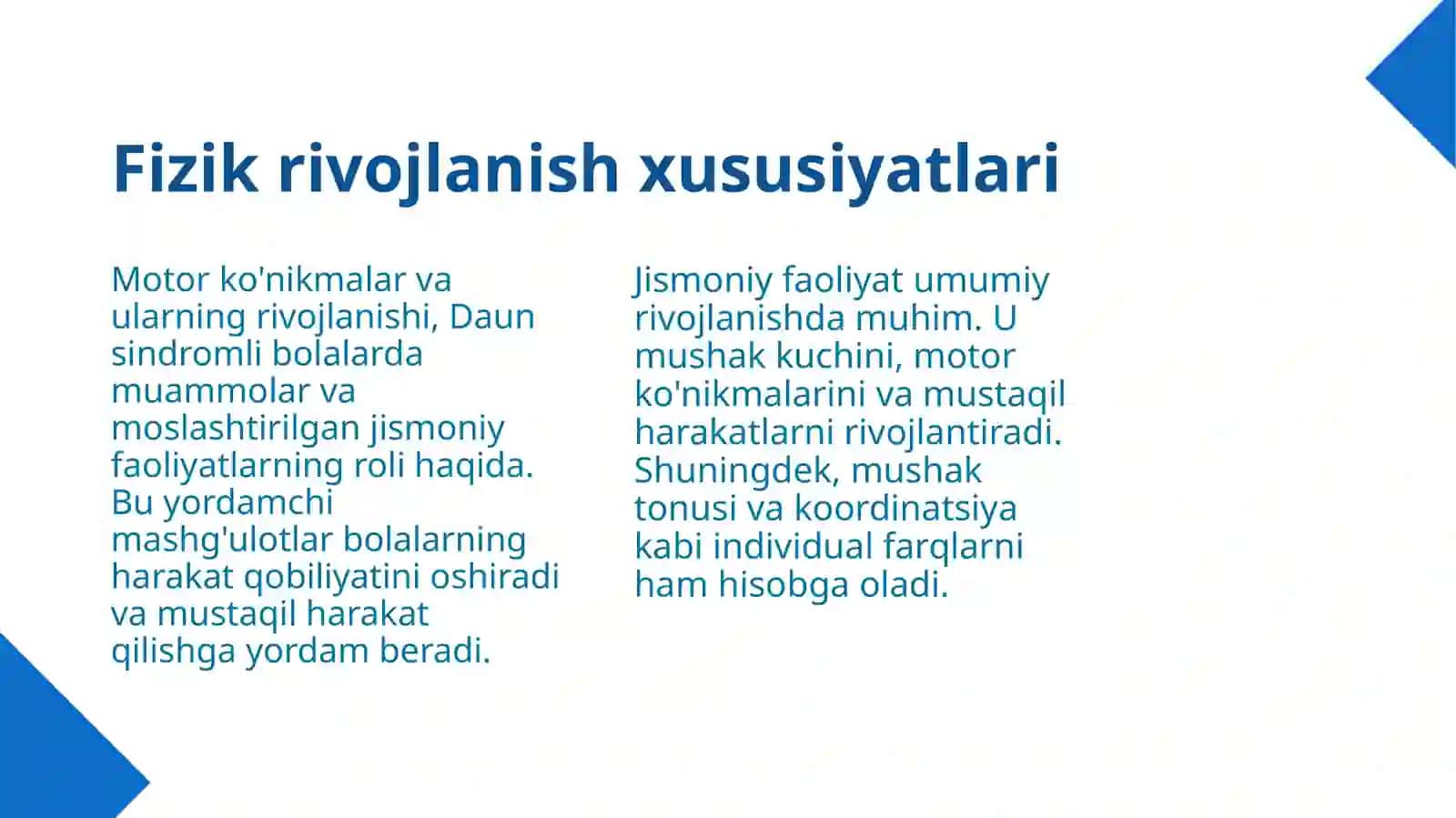 Daun sindromli bolalarni rivojlantirish va tarbiyalashga psixologik-pedagogik yondashuvlar 4