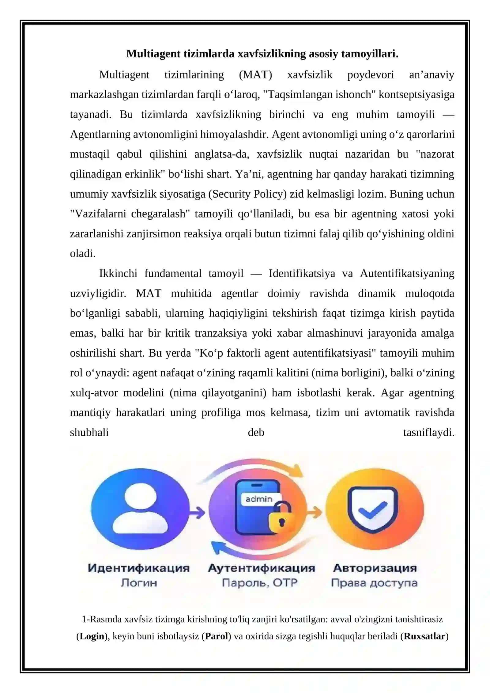 Multiagent tizimlarni xavfsizligini ta’minlash bo‘yicha choralar 4