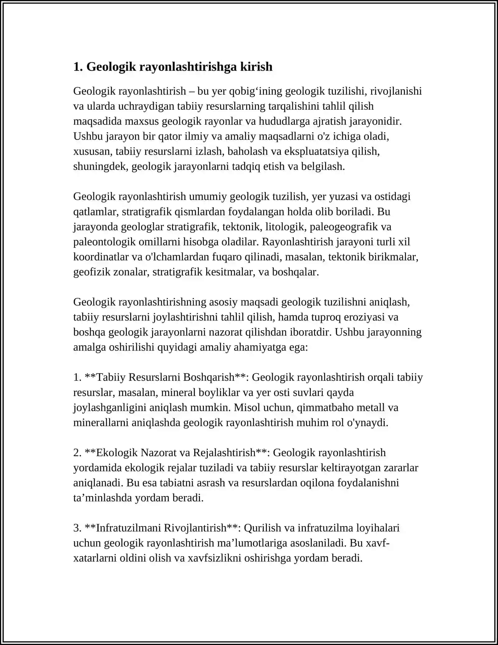 NEFT GAZ GEOLOGIK RAYONLASHTIRISH VA UNING AHAMIYATI 4