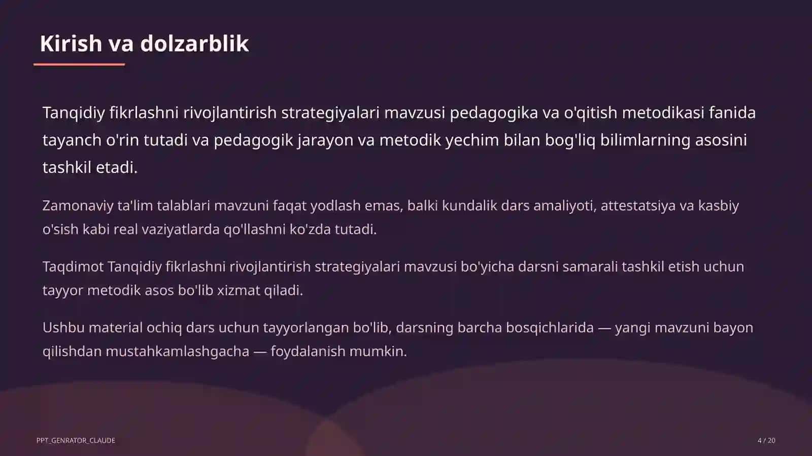 Tanqidiy fikrlashni rivojlantirish strategiyalari 4