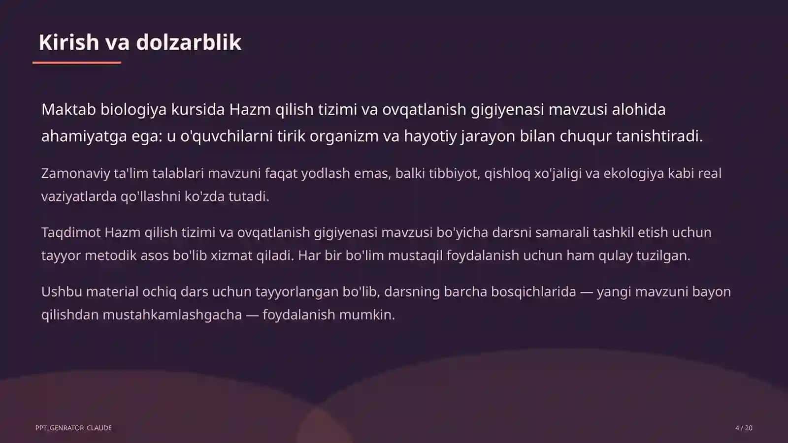 Hazm qilish tizimi va ovqatlanish gigiyenasi (8-sinf) 4