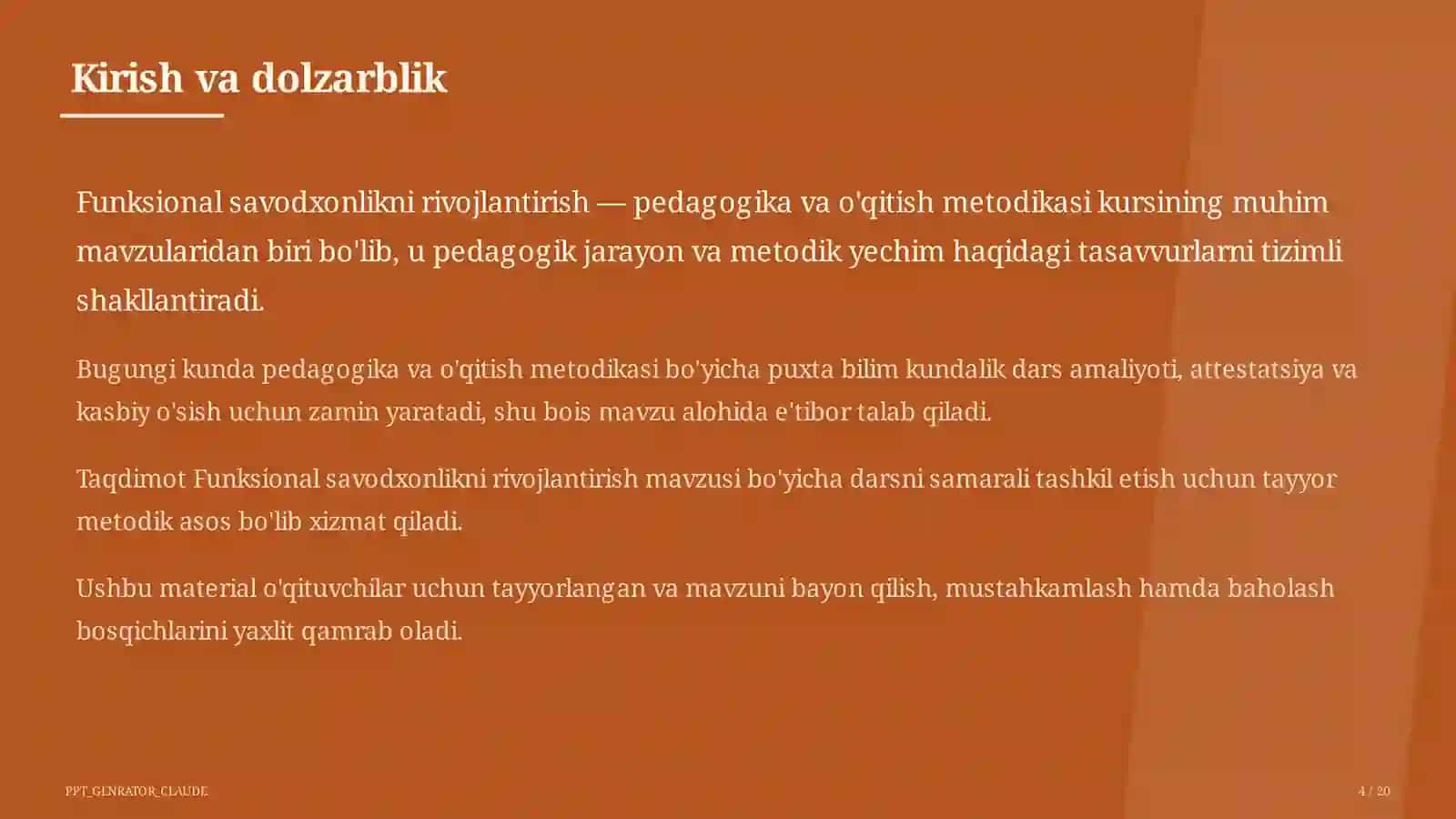 Funksional savodxonlikni rivojlantirish 4
