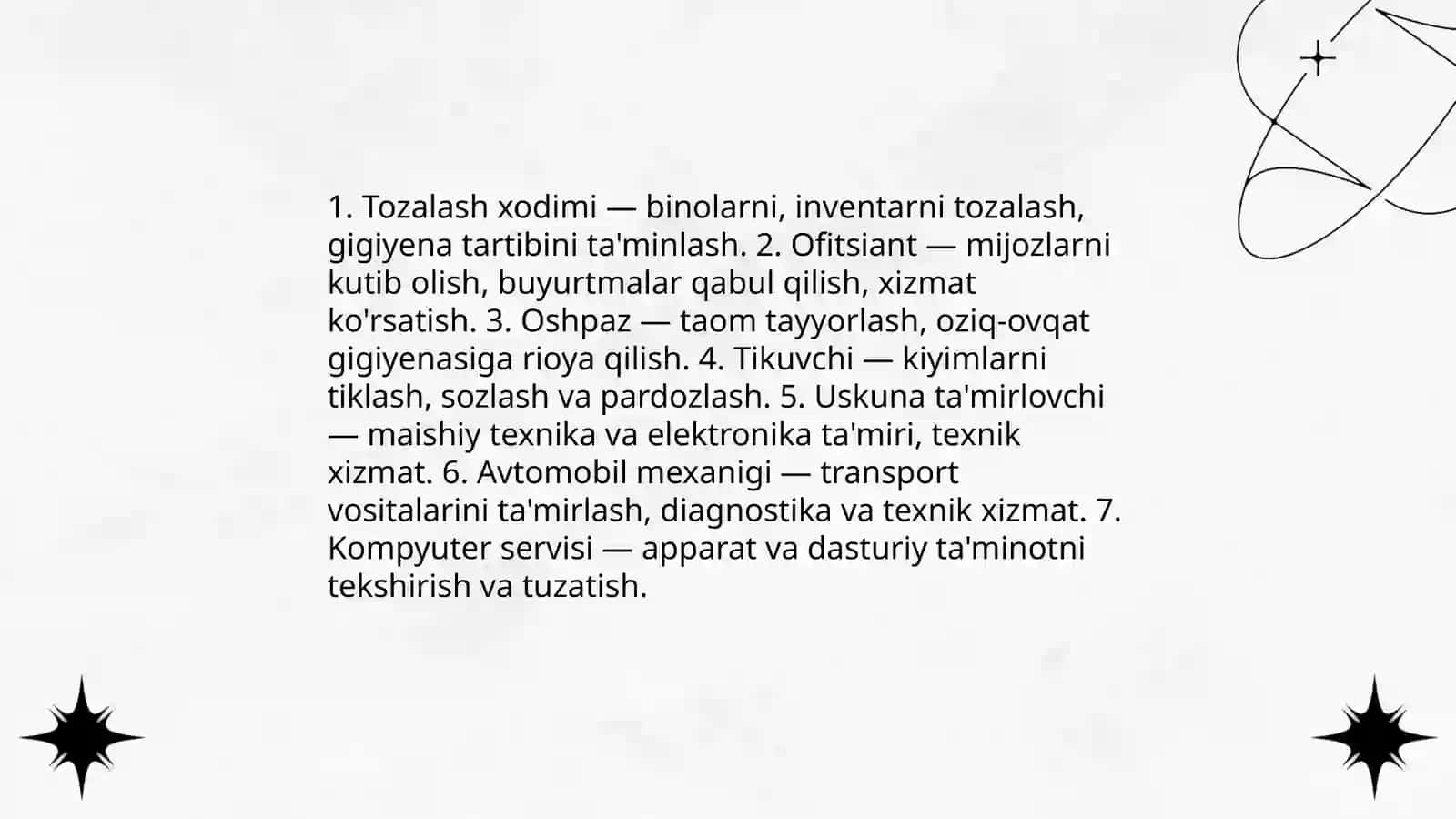 Servis xizmati tushunchasi va turlari 4
