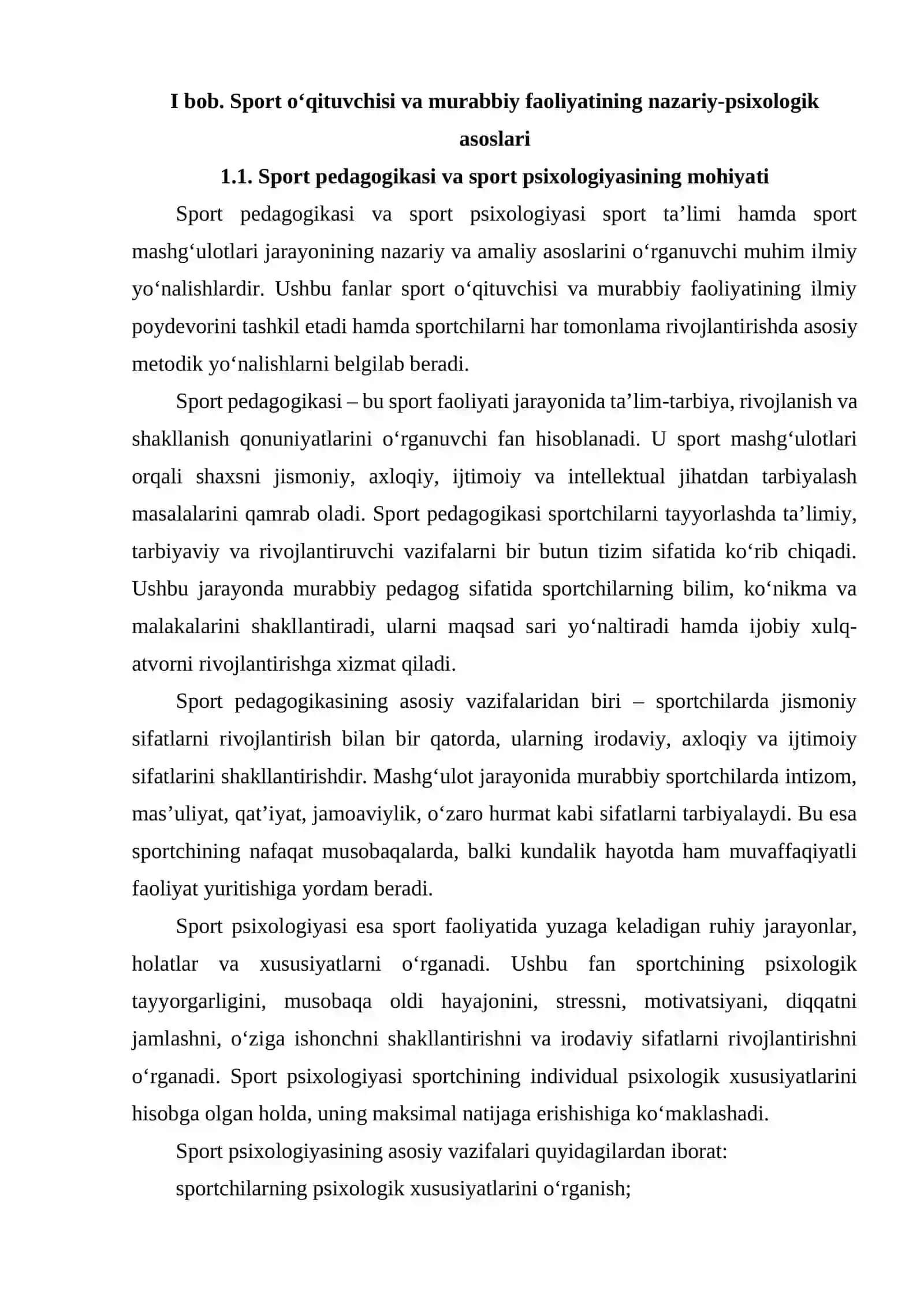 [SPORT O‘QITUVCHISI VA MURABBIY FAOLIYATINING PSIXOLOGIK ASOSLARI] 4