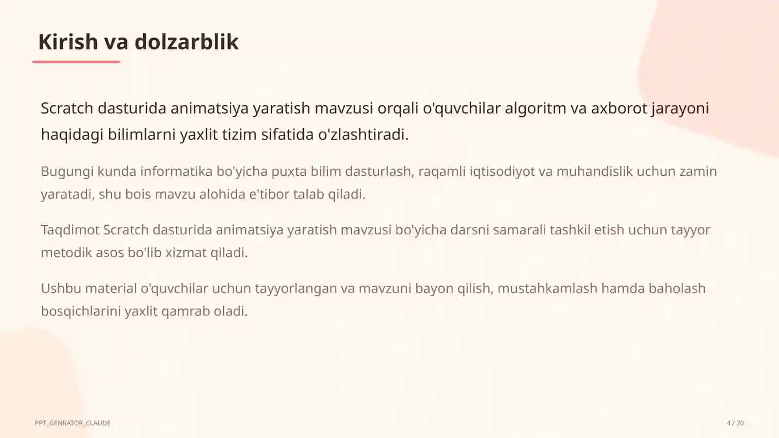Scratch dasturida animatsiya yaratish (6-sinf) 4
