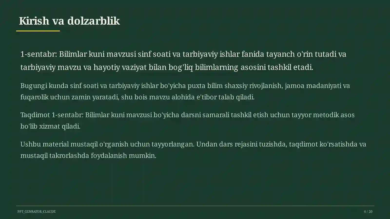 1-sentabr: Bilimlar kuni 4