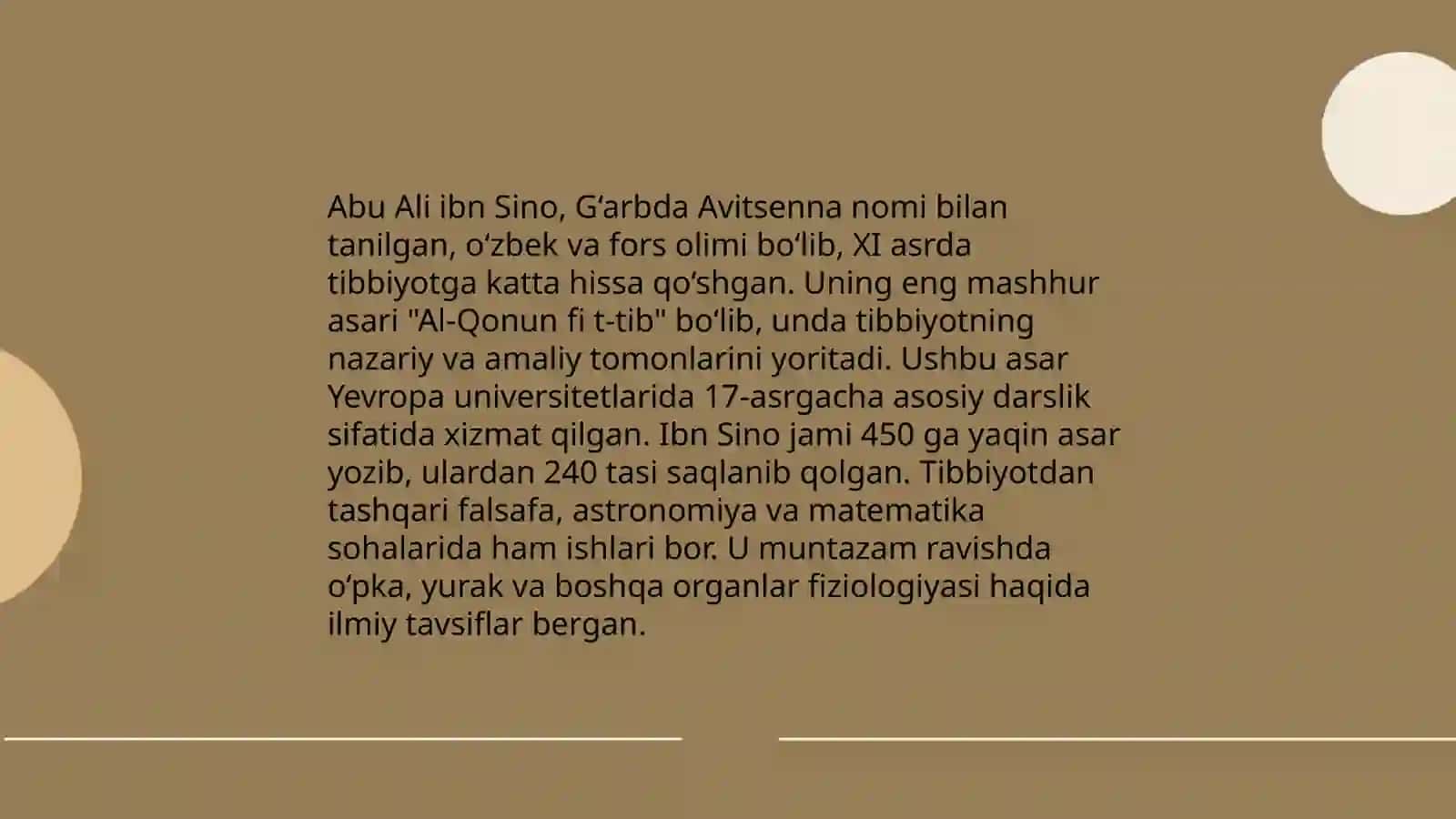 Yuksak ma'naviyatli yoshlarni tarbiyalashda Ôrta Osiyo allomalari ilmiy merosining ôrni {allomalarning ilmiy faoliyati misolida} 4
