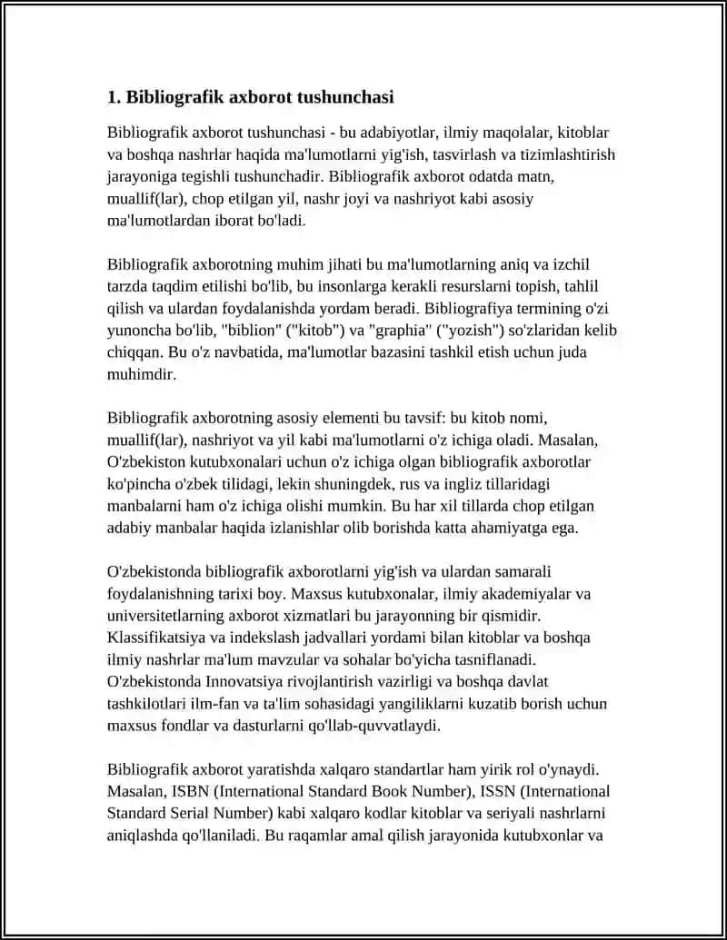 BIBLIOGRAFIK AXBOROT BILAN TA’MINLASH METODIKASI 4