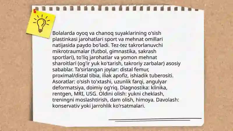 Sport va mehnat faoliyatini chanoq va oyoq suyaklariga ta'siri rivojlanish nuqsonlari 4