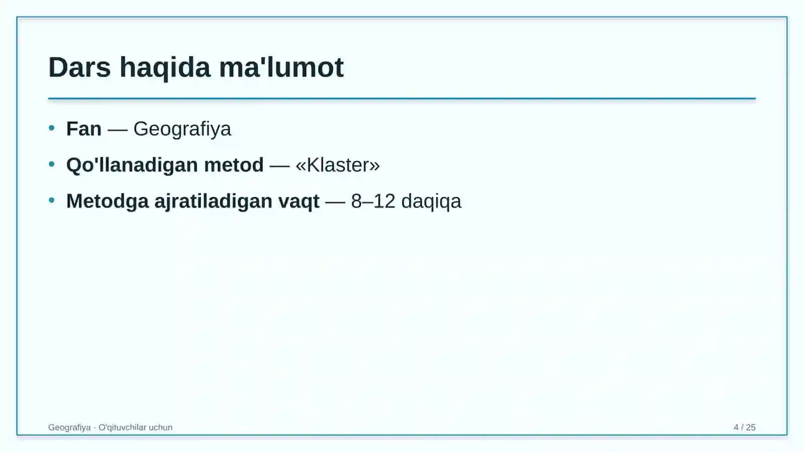 geografiya darslarida klaster metodidan foydalanish 6605 4