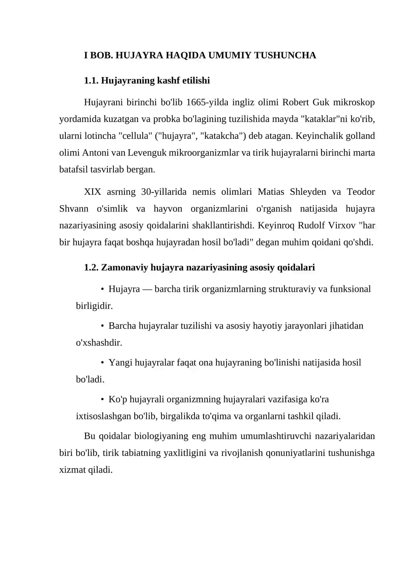 "Hujayra – tiriklikning strukturaviy va funksional birligi" 4