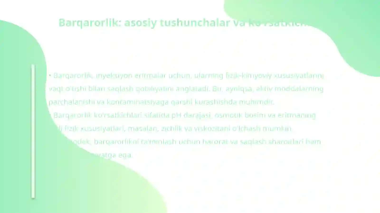 Inyeksiyon eritmalarni barqarorlashtirish usullari 4