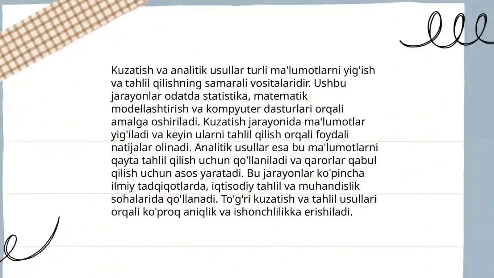 Ratisional kuzatish nazariyasi 4