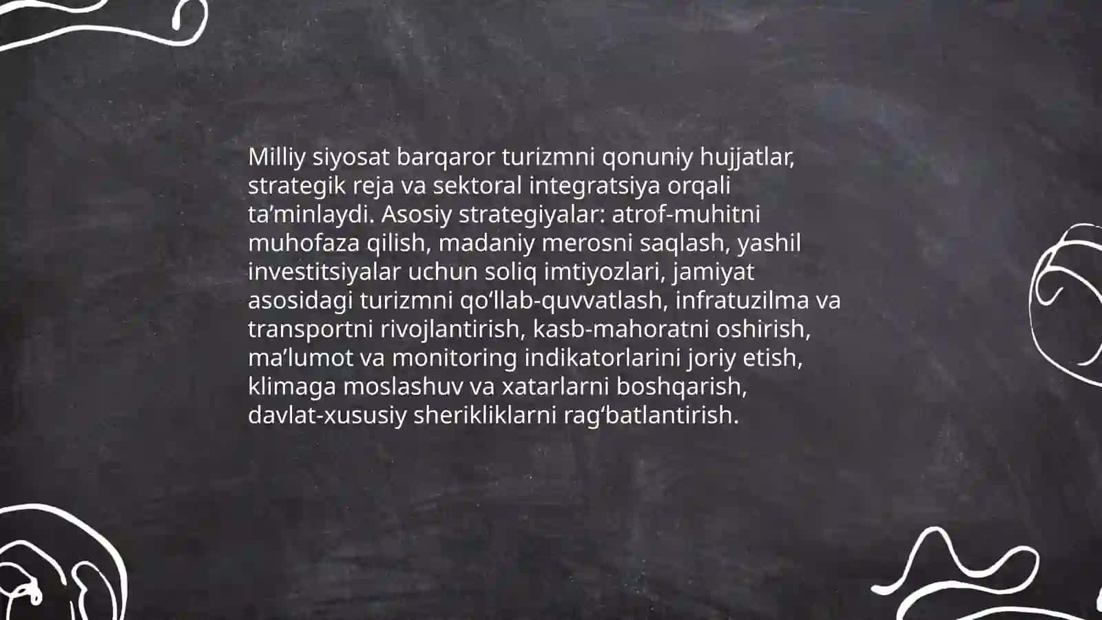 Turizmda strategik rejalashtirish va barqaror rivojlanish strategiyalari 4