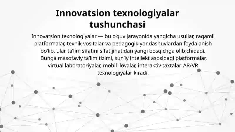 Innovatsion texnologiyalar ta'lim sifatini oshirish manbai sifatida 4