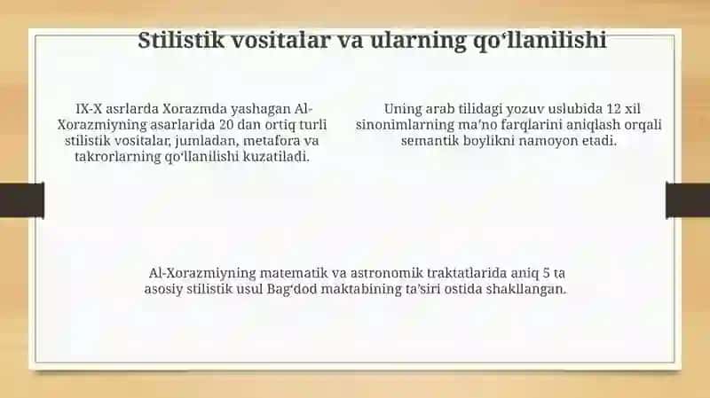 Al-Xorazmiyning "Munozara va bahs uslublari" asari 4