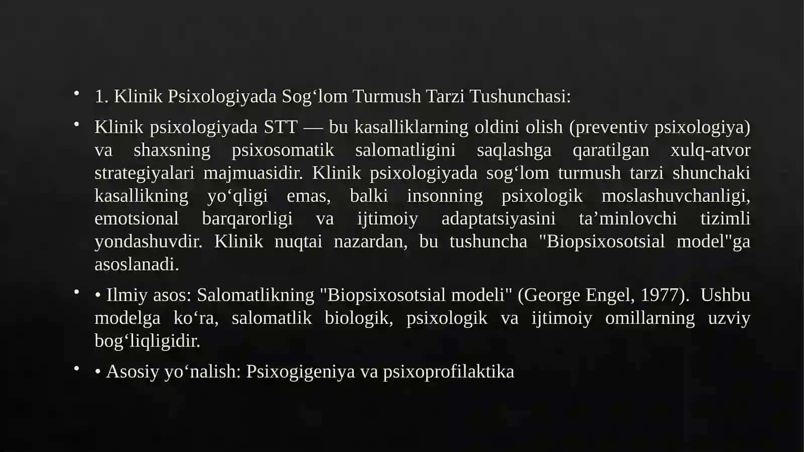 Sog’lomturmushtarzi 4