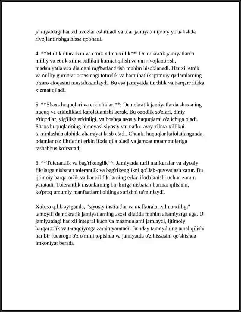 MILLIY G'OYADA SIYOSIY INSTITUTLAR VA MAFKURALAR XILMA-XILLIGI TAMOYILI 4