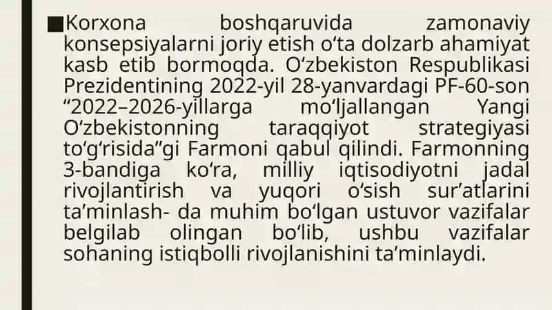 Sanoat korxonalarida resurslarni samarali boshqarish (lean production),Sanoat ishlab chiqarish fondlari 4