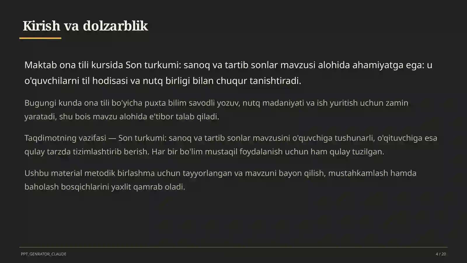 Son turkumi: sanoq va tartib sonlar (6-sinf) 4