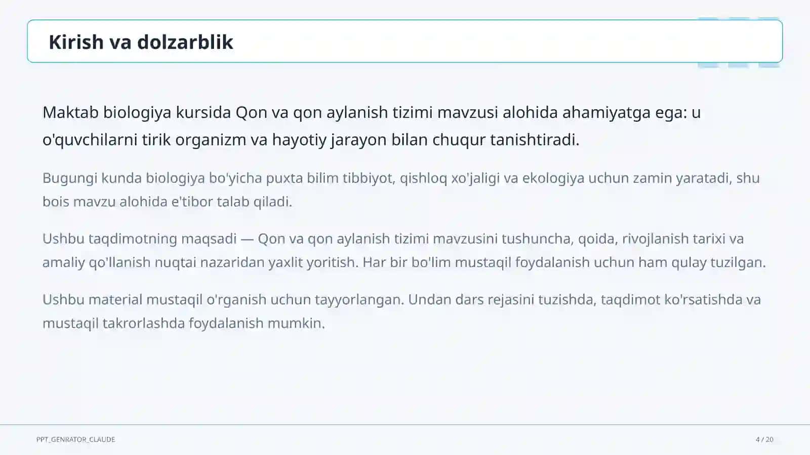 Qon va qon aylanish tizimi (8-sinf) 4