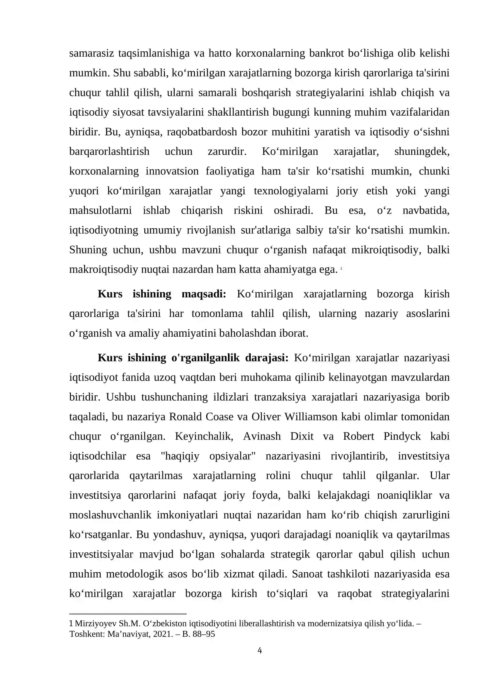 KO‘MIRILGAN XARAJATLAR VA BOZORGA KIRISH QARORLARIGA TA’SIRI 4