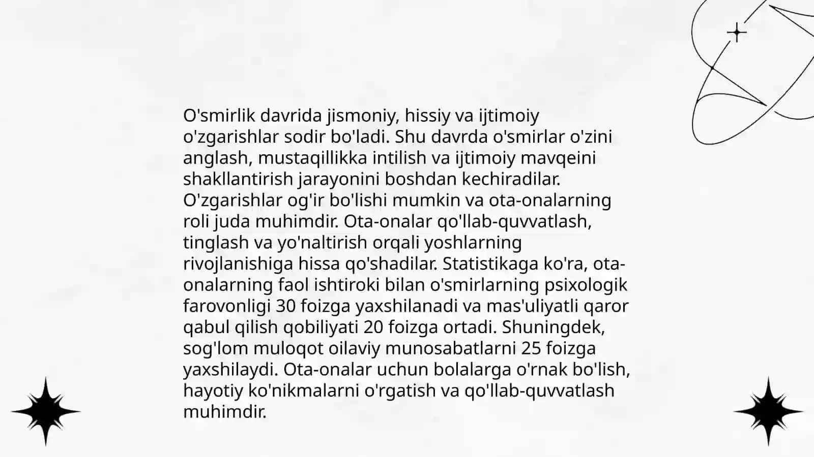 Ota onalar xulq atvori va ularga o'smirlarning munosabati 4