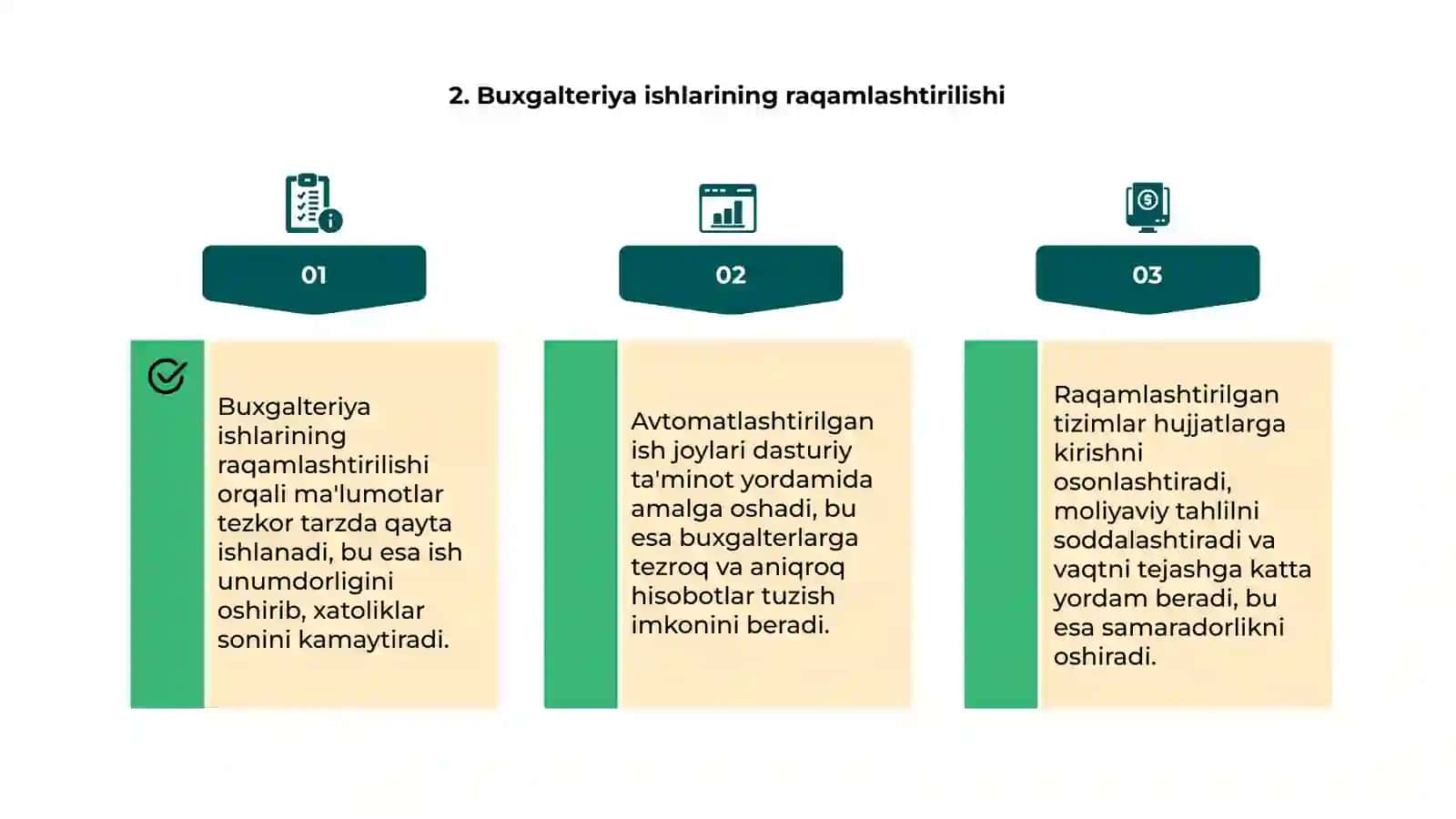 Buxgalterning avtomatlashtirilgan ish joylarini tashkil qilish 4