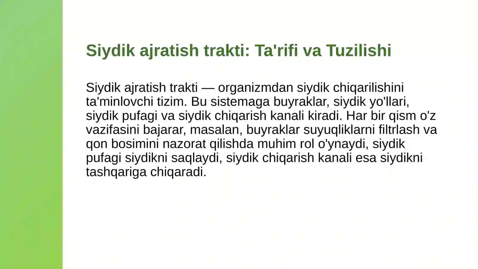 Siydik ajratish trakti va erkaklar jinsiy aʼzolari kasalliklari Jinsiy aʼzoyalligʻlanish vaoʻsmakasalliklari 4