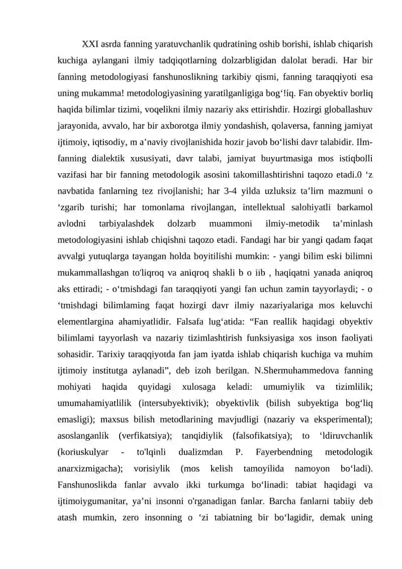 PEDAGOGIKA KOLLEJLARIDA AMALGA OSHIRILADIGAN O’QUV METODIK ISHLARINI O’RGANISH REJA VA BAYONNOMALAR BILAN TANISHI HAMDA TAHLIL QILISH 4