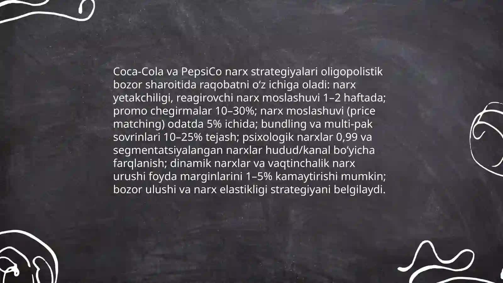 Coca-Cola Company va PepsiCo o‘rtasidagi oligopolistik raqobat tahlili 4