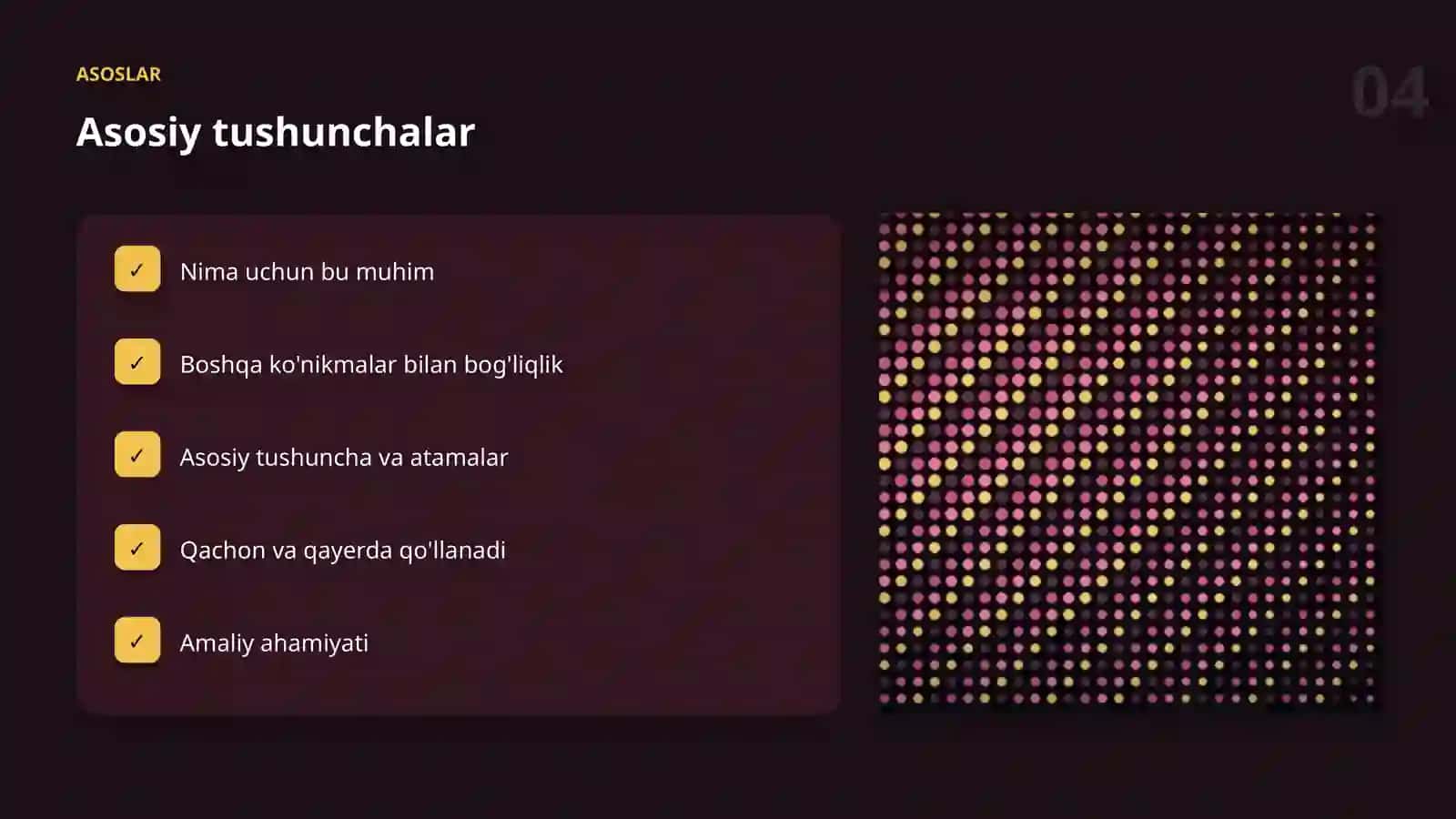 Ma'lumotlar bilan ishlash 4