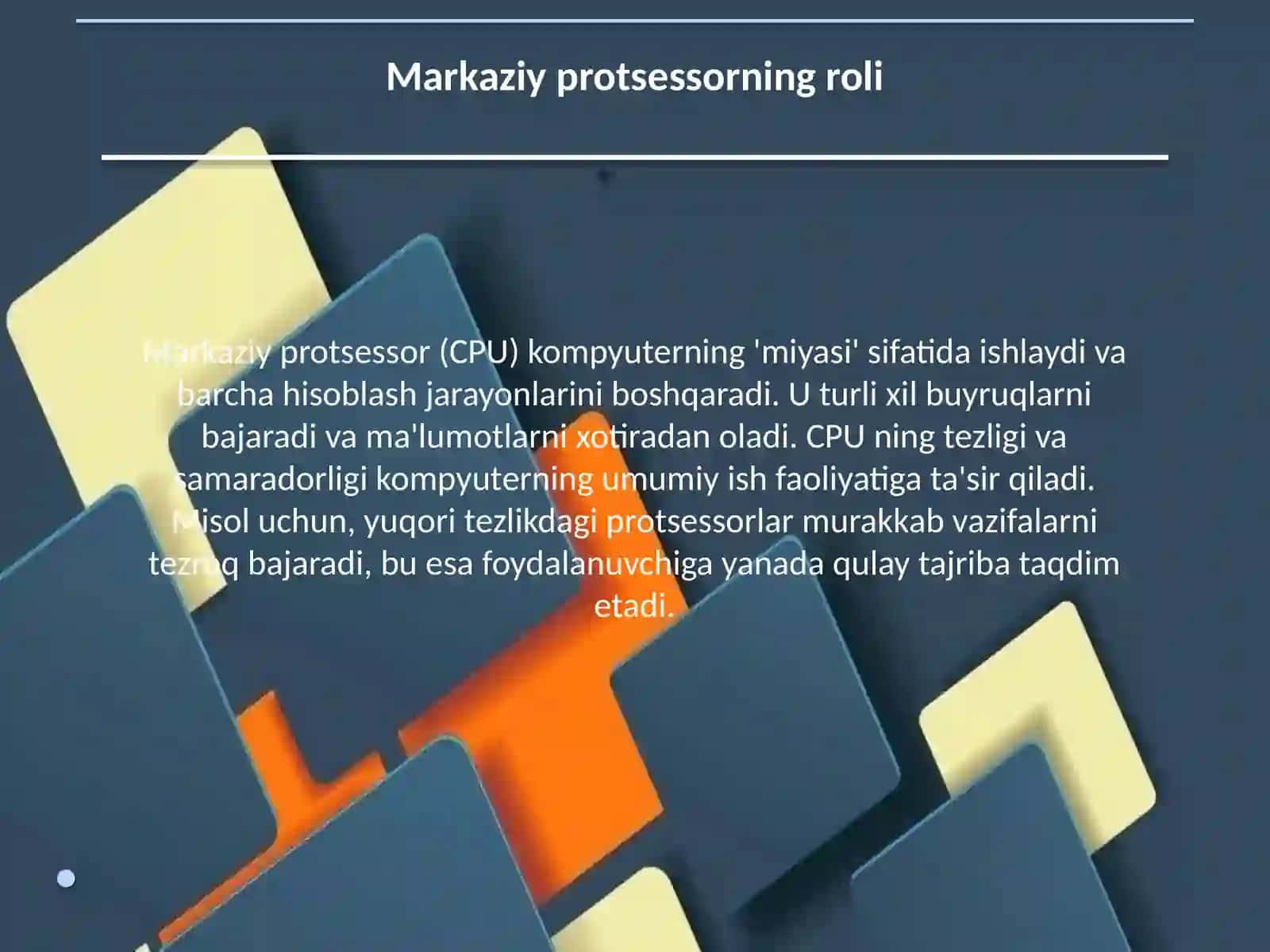 Kompyuterning ishlash prinsipi va tashkil etuvchilari 4