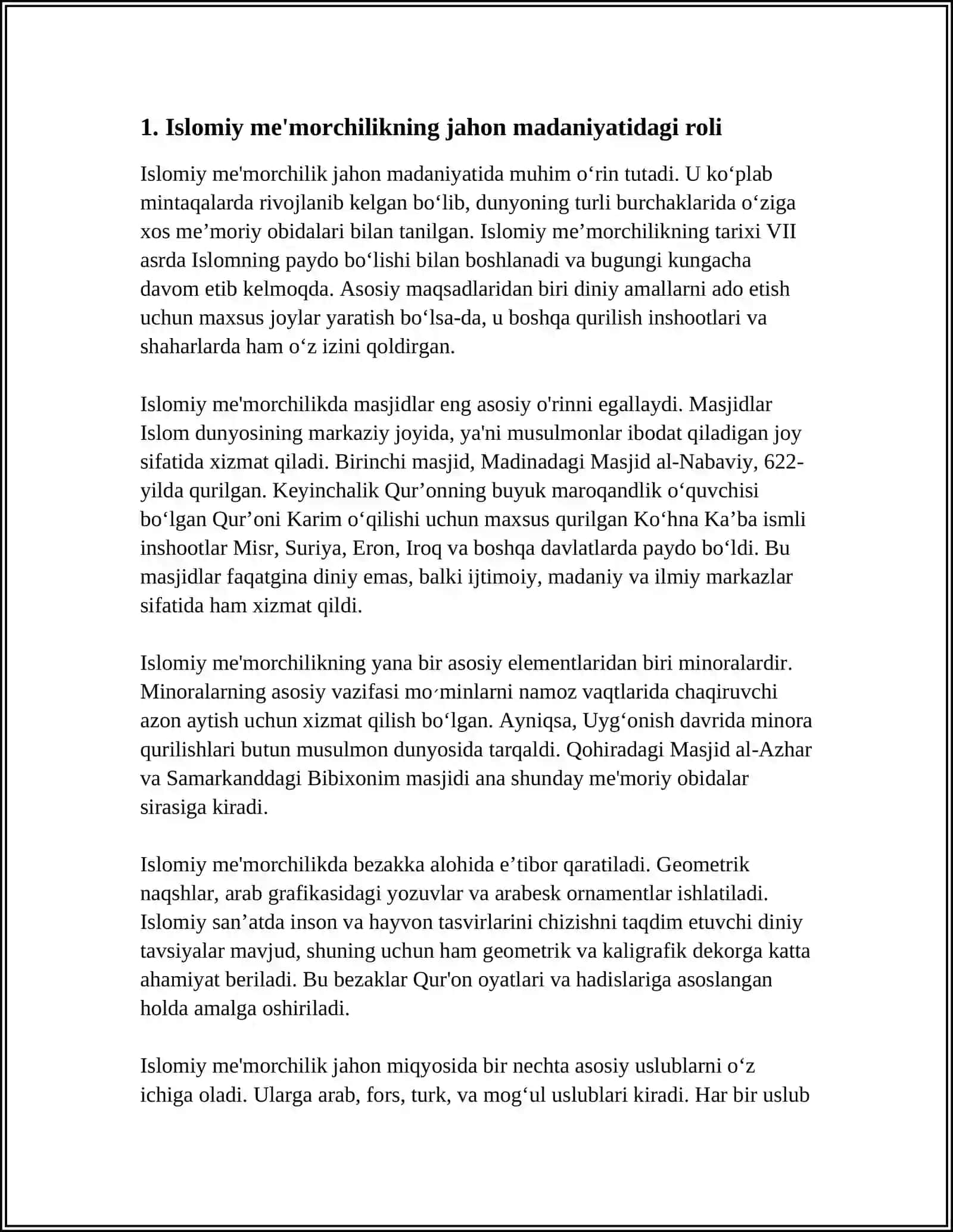 ''DINIY MADANIYAT'' YUTIQLARINING JAHON MADANIYATI TARIXIDAGI O'RNI 4
