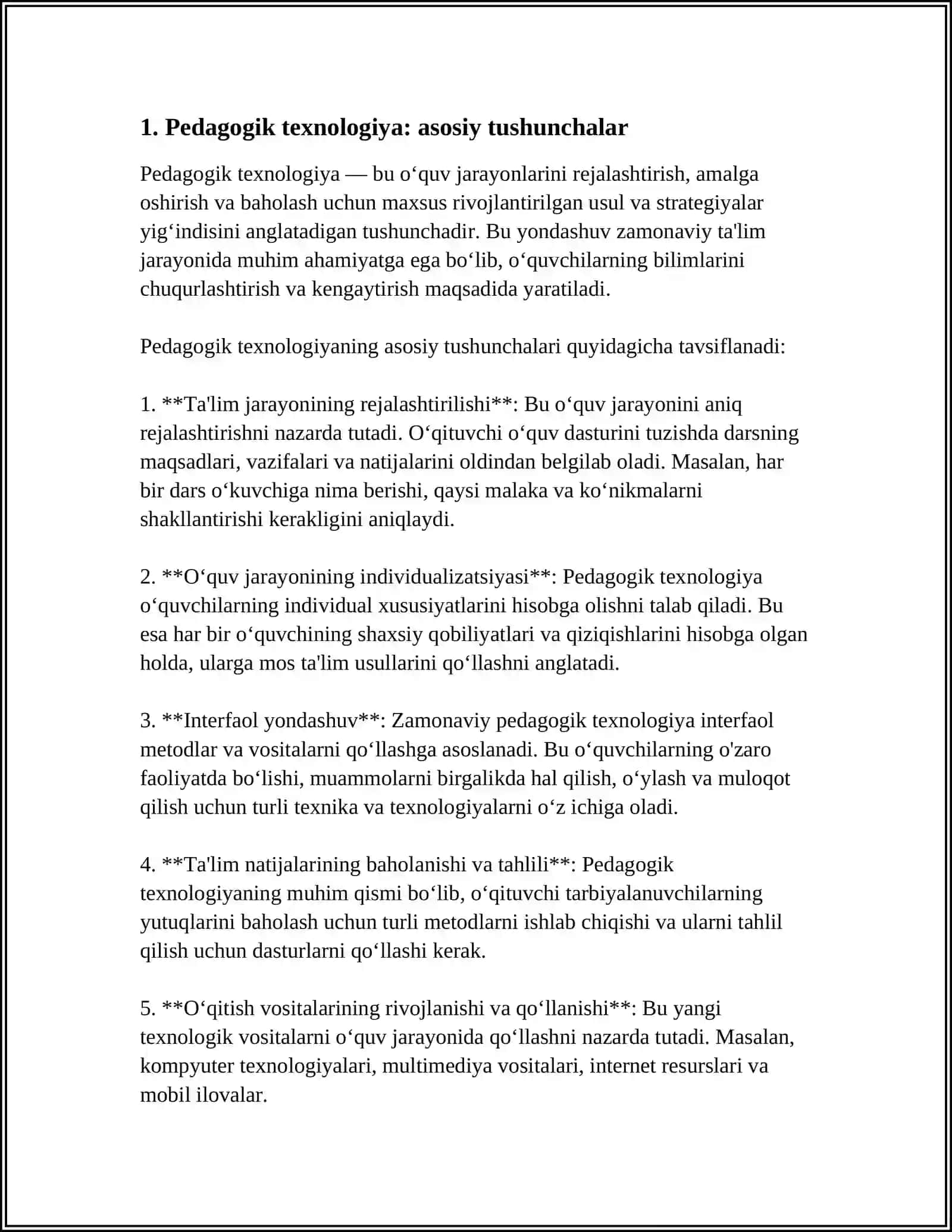 PEDAGOGIK TEXNALOGIYA TIZIMLI YONDASHUV SIFATIDA 4