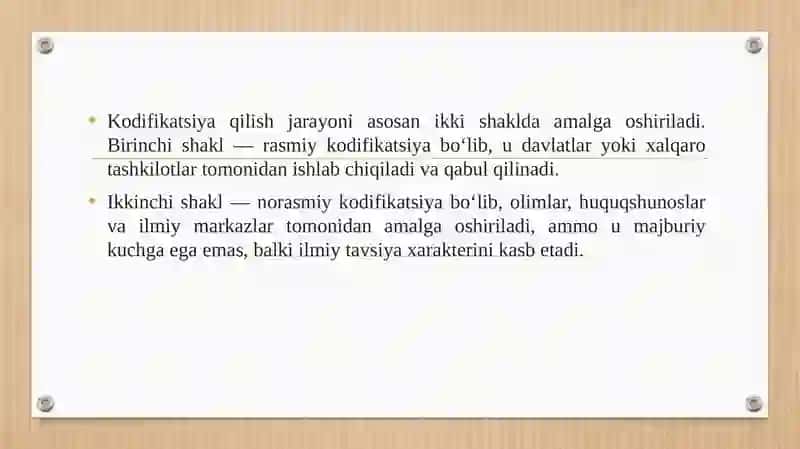 Xalqaro huquqni kodifikatsiya qilish 4