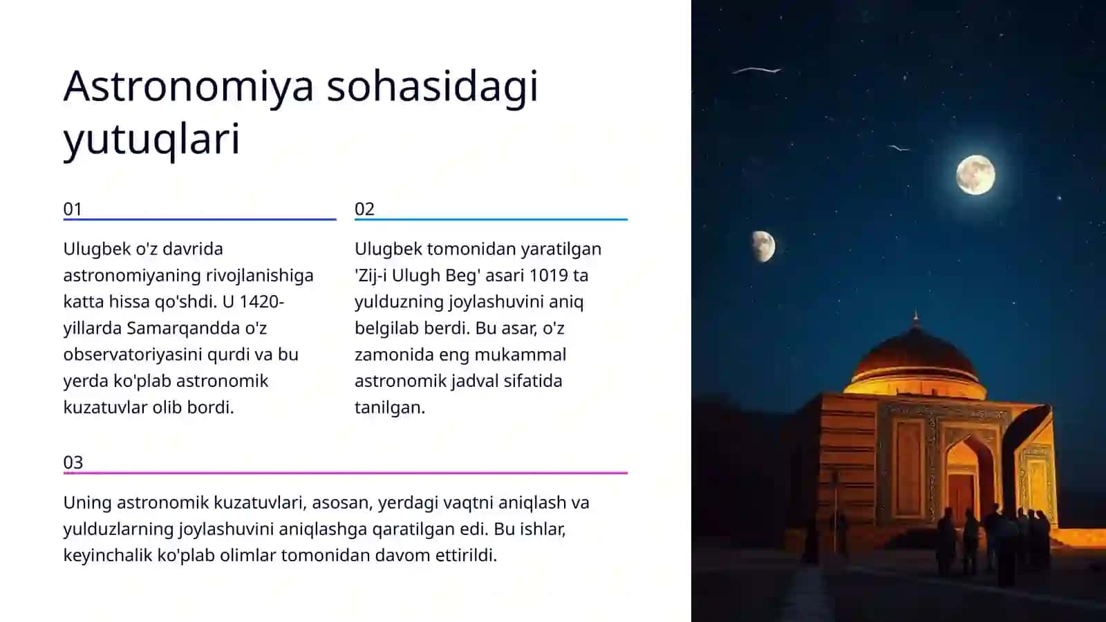 Mirzo Ulug bekning hayoti va faoliyati 4