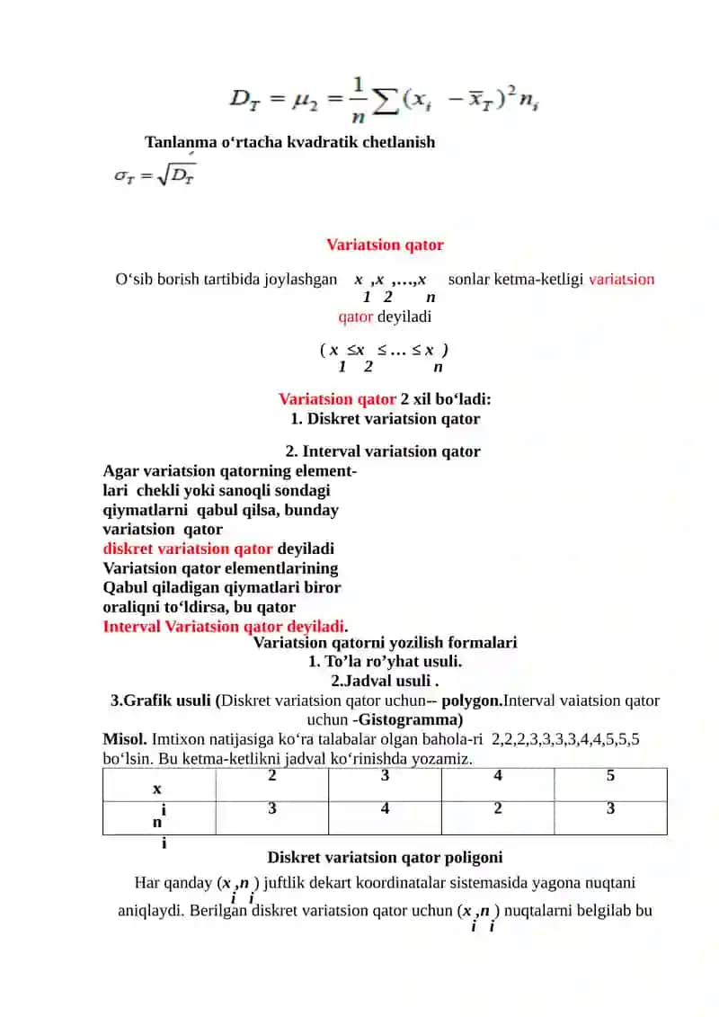 EHTIMOLLIK VA STATISTIKA 4