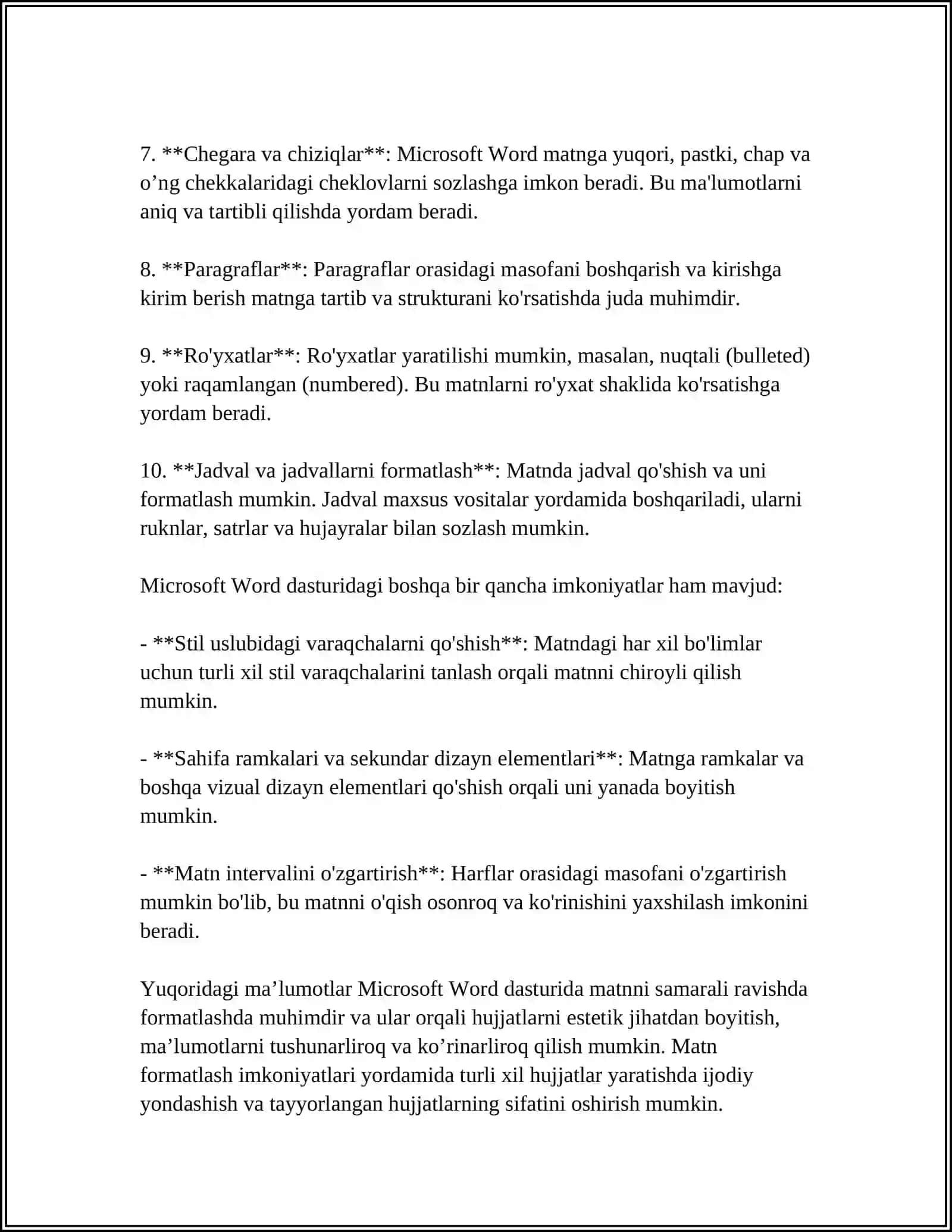 OFFICE PAKETLAR BILAN ISHLASH 4