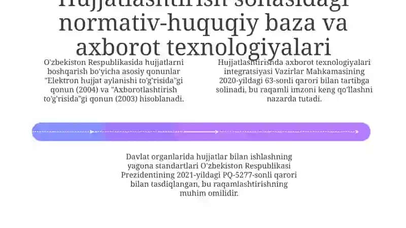 O'zbekiston Respublikasi hujjatchilikning takomillashuvi 4