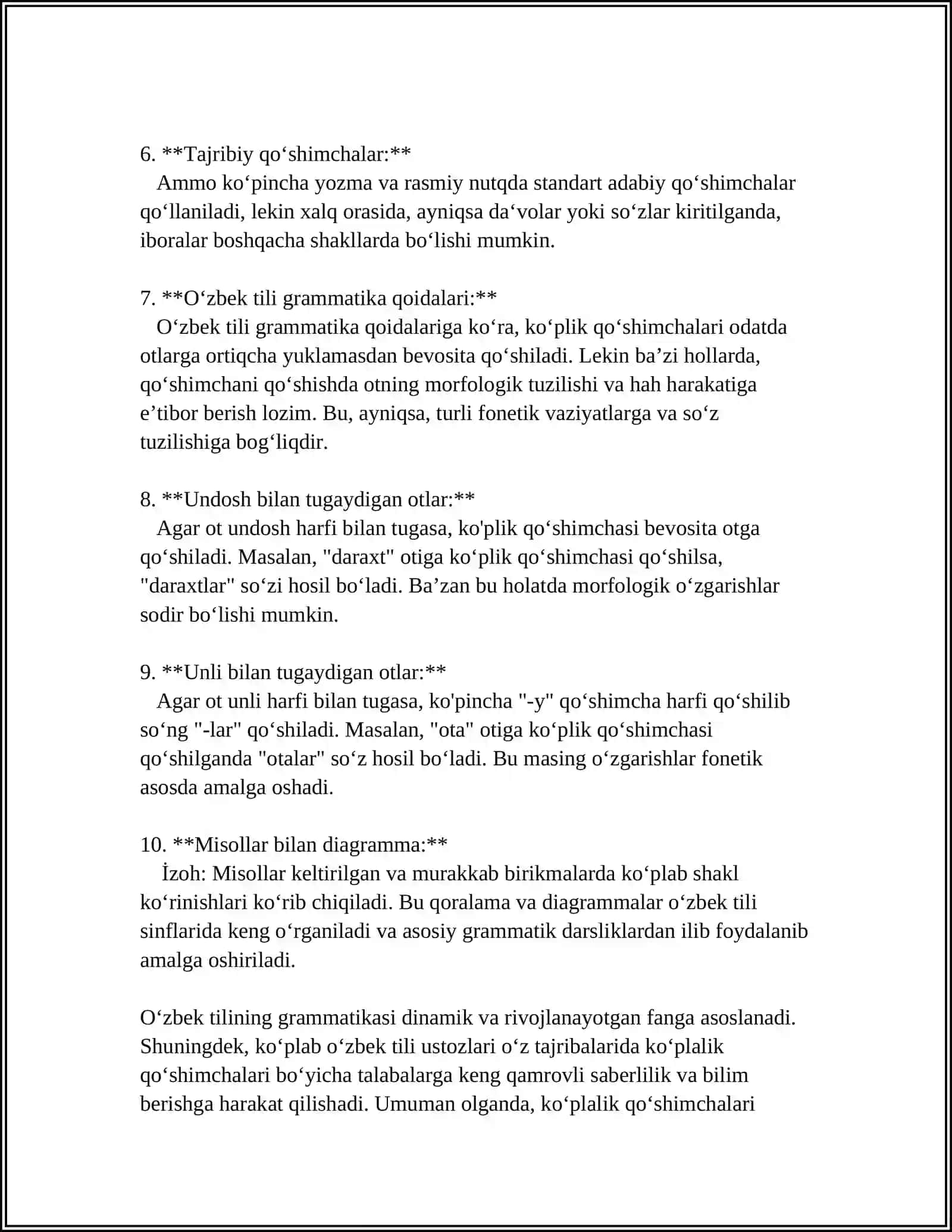 INGLIZ VA O'ZBEK TILLARIDA OTLARGA QO'SHILADIGAN KO'PLIK QO'SHIMCHASINING QO'LLANILISHI 4