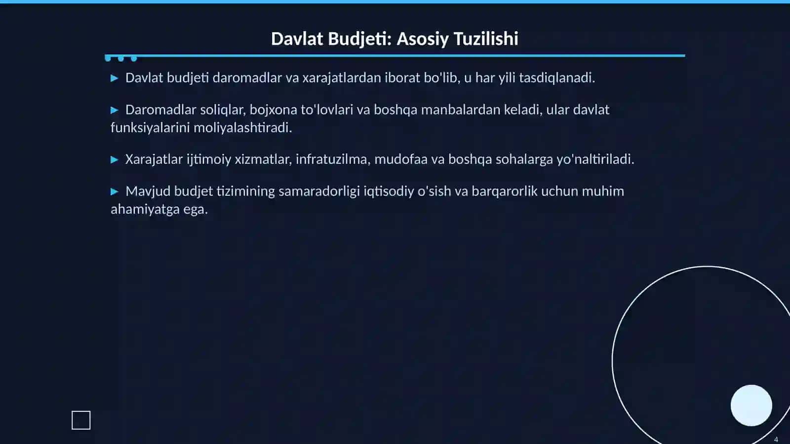 Davlat Budjeti, Soliqlar va Davlat Qarzi: Tahlil va Strategiyalar 4