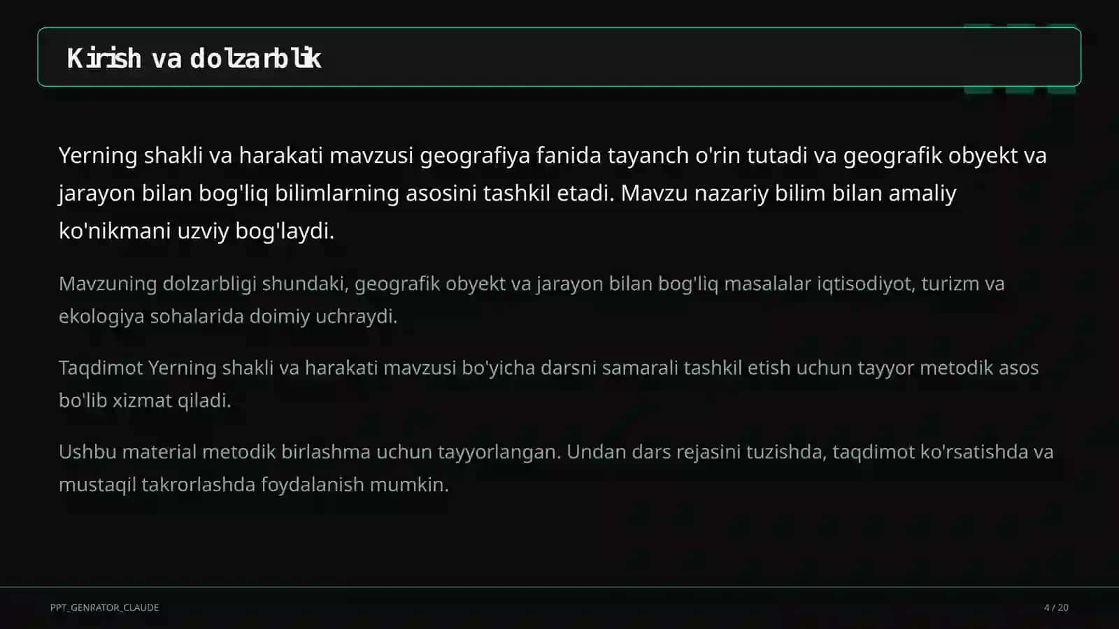 Yerning shakli va harakati (5-sinf) 4