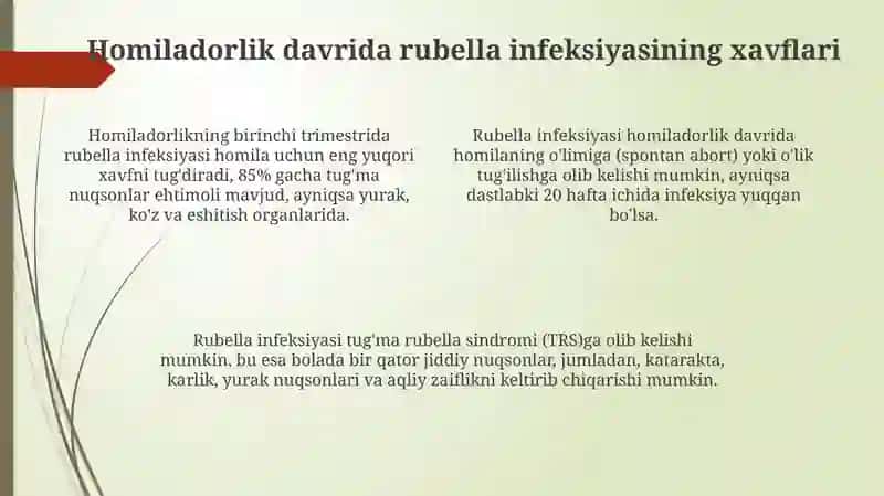 Qizilcha virusi: homiladorlikdagi xavfi va nazorat choralari 4