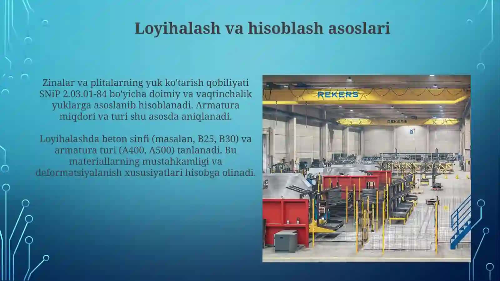 Sanoat korxonalarda temir-beton marshi,beton plitalar ishlab chiqarish texnologik jarayoni 4