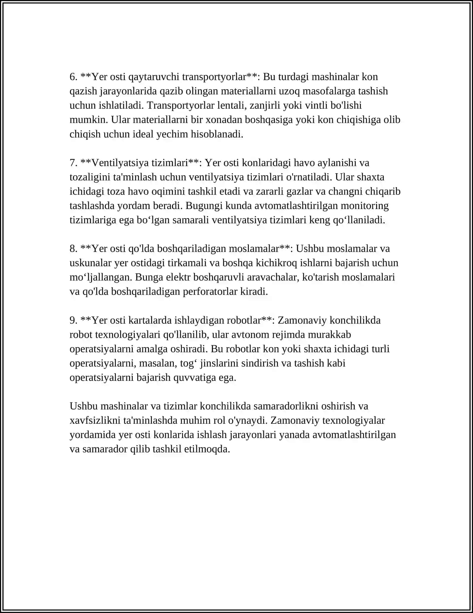 ZAMONAVIY YER OSTI QAZIB OLUVCHI MASHINALAR TURLARI VA ISHLASH PRINSIPI 4