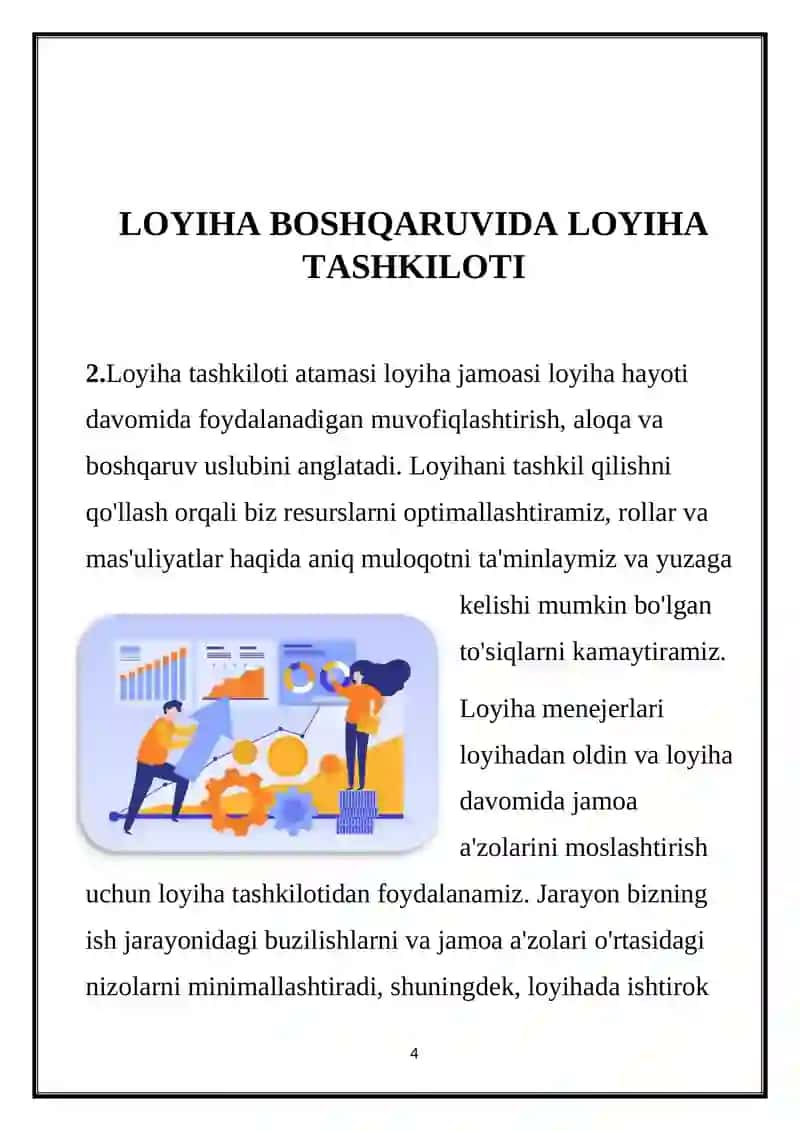 Loyiha va Loyihani boshqarish 4