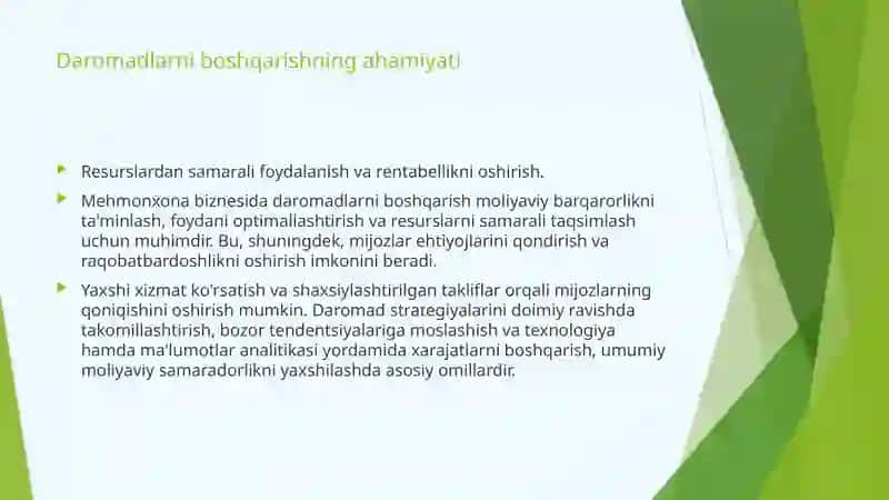 Nima uchun daromadlarni boshqarish mehmonxonalar uchun muhim 4